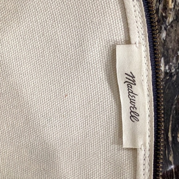 Madewell Coated Canvas Pouch Clutch Floral Zip Top Tassel - Picture 6 of 8